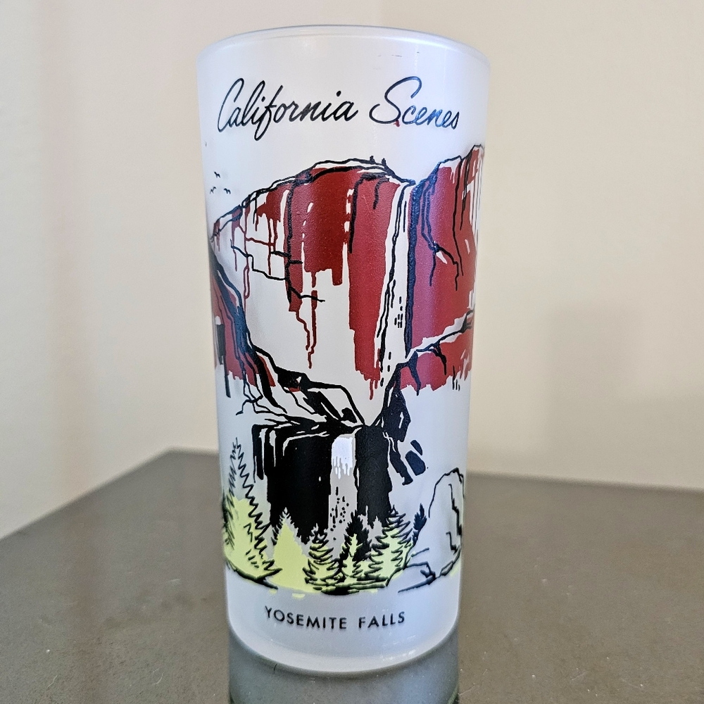 Vintage Libbey Collectible Glass - Yosemite Falls "California Scenes" Series